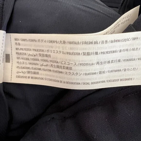 excellent A&F Sloane Tailored Wide Leg Pant / navy / 27 short - Picture 8 of 12